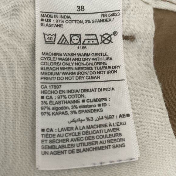 Old Navy Mens Chino Shorts 38 Tan Ultimate Slim Minimalistic Neutral Casual  - Picture 8 of 9